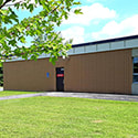 Library entrance at Goodman Public High School building